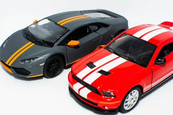Two Sports Cars Salon Nice Auto Need Speed — Stockfoto