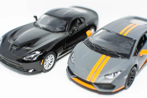 Two Sports Cars Salon Nice Auto Need Speed — Stockfoto