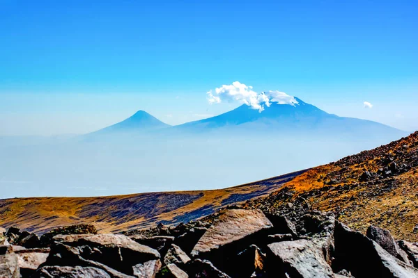 Paisaje Natural Con Una Hermosa Montaña Montaña Ararat Hermosas Montañas — Foto de Stock