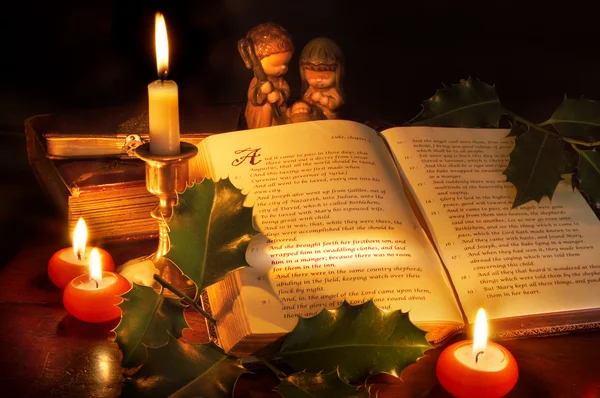 Christmas in the bible — Stock Photo, Image