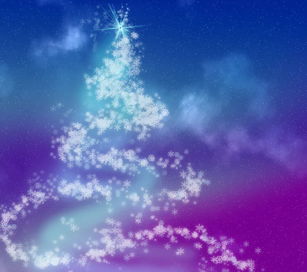 雪花圣诞树 — 图库照片