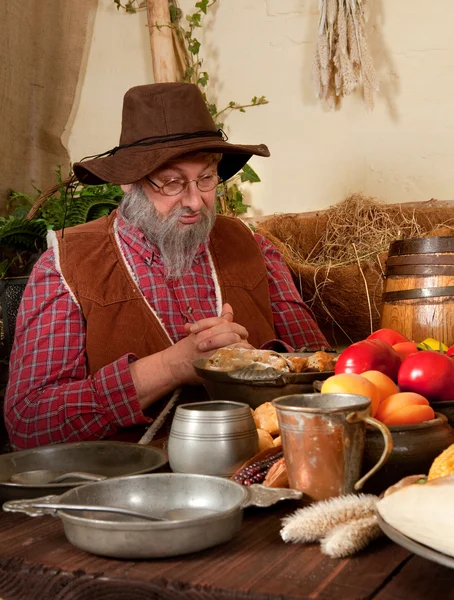 Första thanksgiving bön — Stockfoto