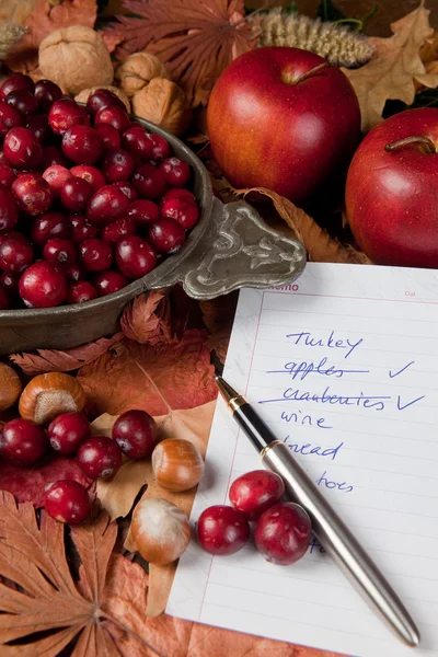 Thanksgiving ingredienser — Stockfoto