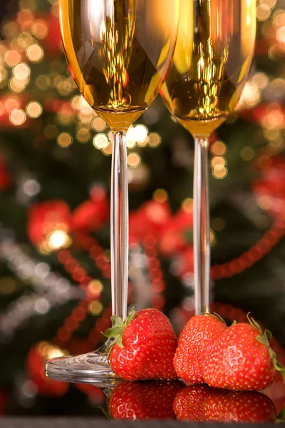 Xmas strawberries — Stock Photo, Image