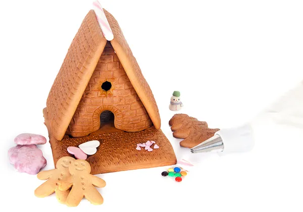Homemade gingerbread house — Stock Photo, Image