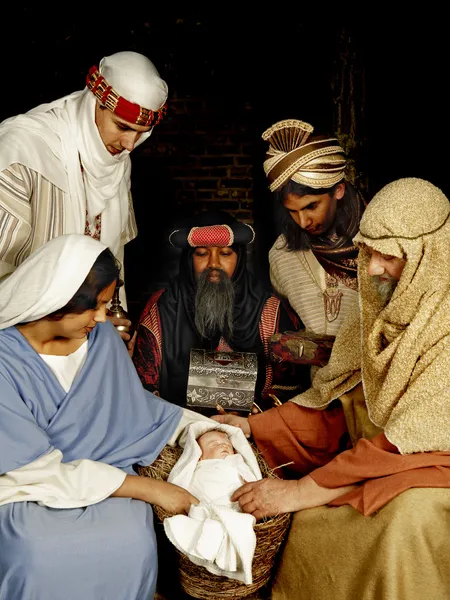 Nativity with wisemen — Stock Photo, Image