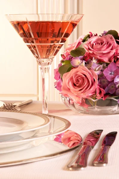 Table in pink — Stock Photo, Image