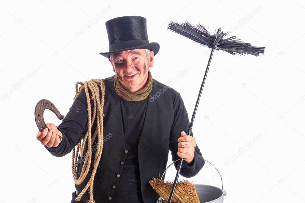 Chimney sweep wishing good fortune