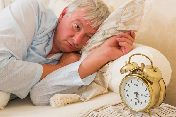 Sleepy in bed — Stock Photo, Image