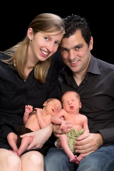 Retrato con gemelos — Foto de Stock