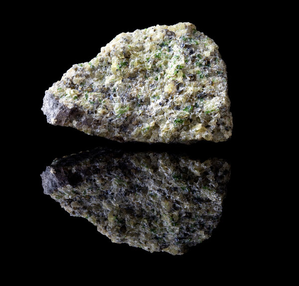 Olivine mineral rock