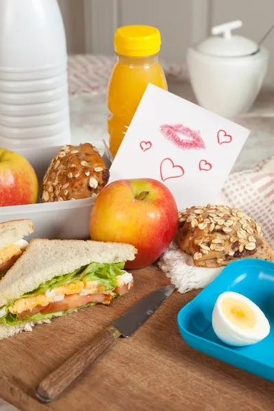 Love note at breakfast — Stock Photo, Image