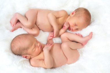 Twins holding hands clipart