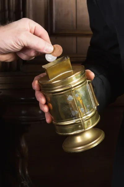 Spendensammlungen oder Almosen — Stockfoto