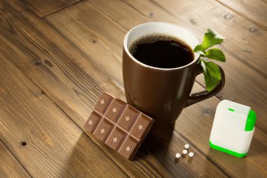 Stevia çikolata ve kahve