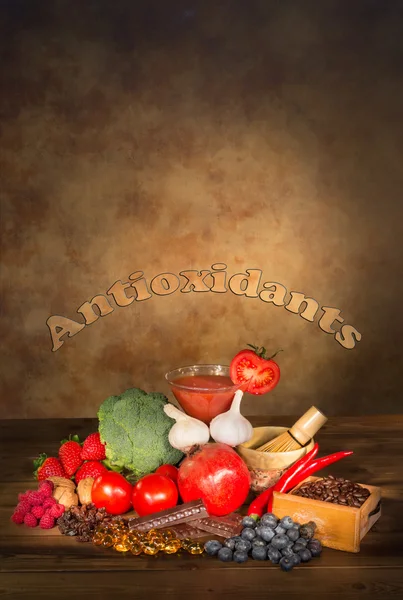 Antioxidanter frukt och grönsaker — Stockfoto