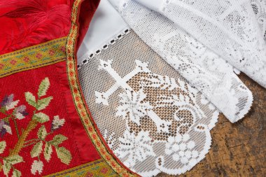 Chasuble and surplice clipart