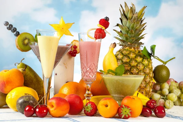 Smoothies decorados — Fotografia de Stock