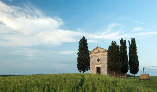 Cappella di Vitaleta in Tuscany — Stock Photo, Image