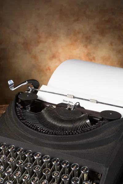 Vintage typewriter with letter