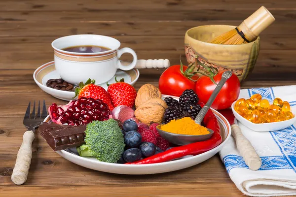 Antioxidantes para o pequeno-almoço — Fotografia de Stock