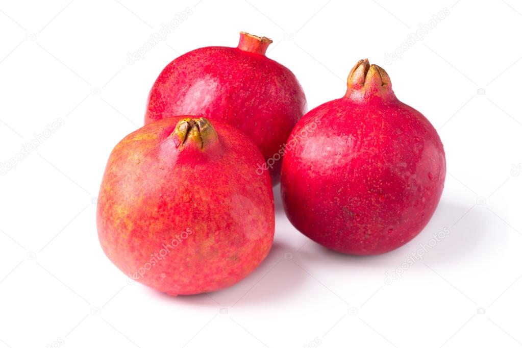 Isolated pomegranates