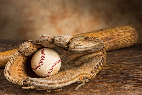 Erinnerungen an alte Baseball-Zeiten — Stockfoto