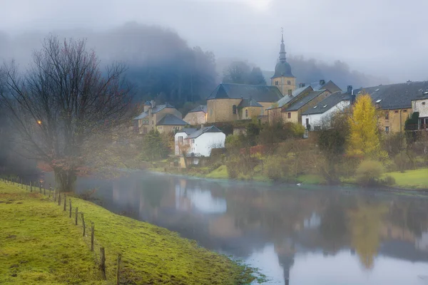 Foggy morning in Belgium — Stock Photo, Image