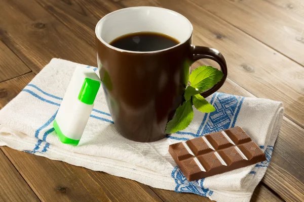 Stevia tabs and chocolate — Stock Photo, Image