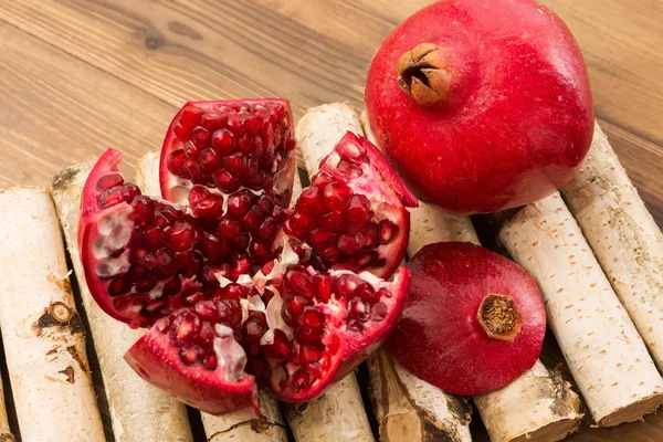 Pomegranate sections — Stock Photo, Image