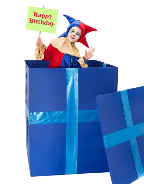 Buon compleanno clown — Foto Stock