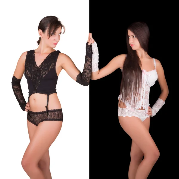 Rivalry in lingerie — Stock Photo, Image