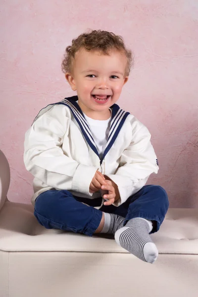 Smiling victorian boy