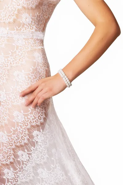 Képzőművészeti meztelen menyasszony — Stock Fotó