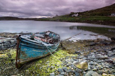 Isle of lewis için terk edilmiş tekne