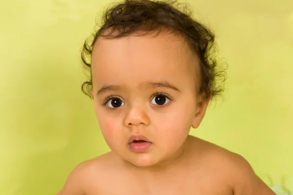 Close-up van een een jaar oude baby — Stockfoto