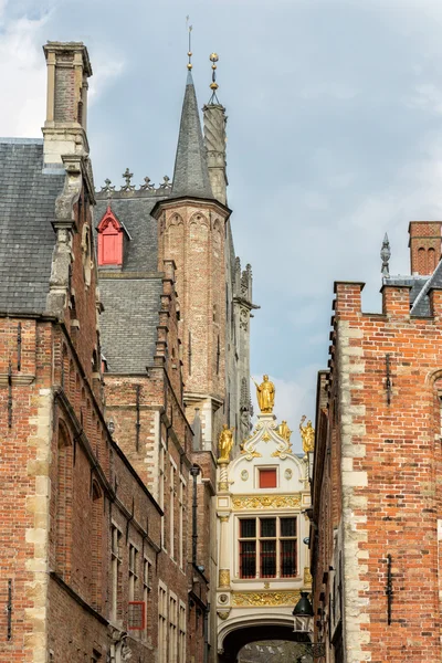Strade medievali di Bruges — Foto Stock