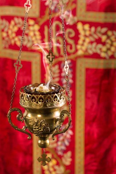 Incense in thurible — Stock Photo, Image