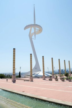 Barselona, İspanya, Haziran 2012: Anella Olimpica 1992 Yaz Olimpiyatları için Montjuic, Barcelona 'da bulunan bir Olimpiyat Parkı.