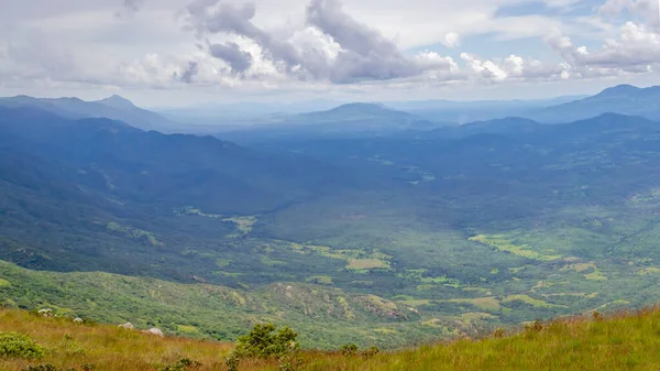 Panorama Národního Parku Nyika Výhledem Údolí Malawské Africe Cestování Cestovní — Stock fotografie