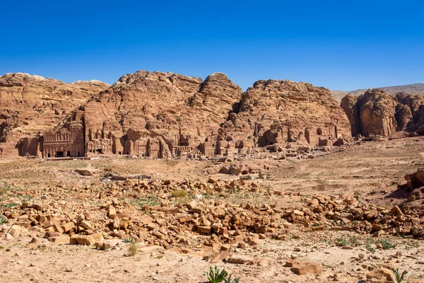 Uitzicht Graven Van Petra Jordanië Reizen Toerisme — Stockfoto