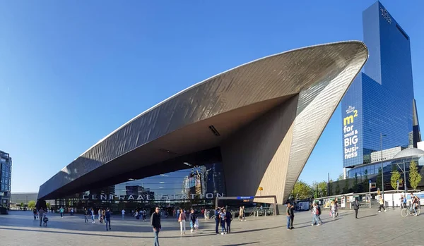 Rotterdam Países Bajos Septiembre 2019 Vista Sobre Estación Tren Las —  Fotos de Stock