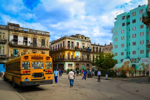 Havana Kuba Únor 2011 Pohled Náměstí Plaza Del Cristo Starými — Stock fotografie