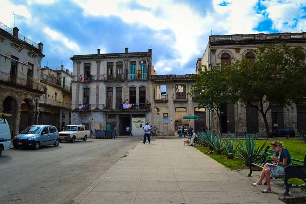Havana Cuba Fevereiro 2011 Vista Plaza Del Cristo Com Edifícios — Fotografia de Stock