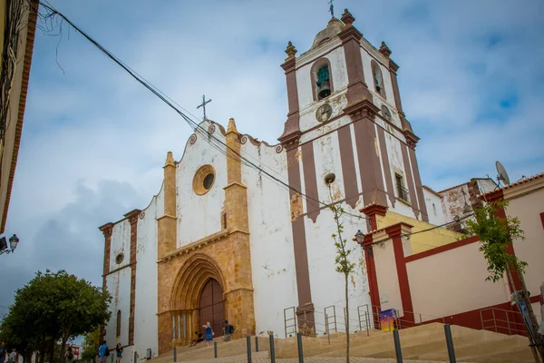 Silves Portugal Setembro 2022 Vista Baixo Ângulo Sobre Catedral Silves — Fotografia de Stock