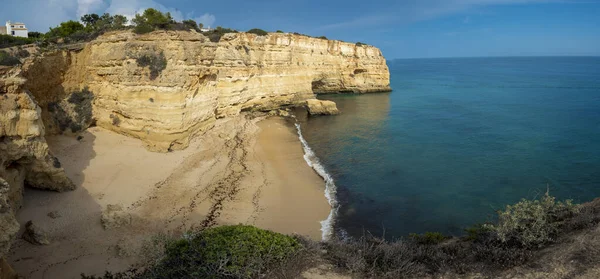 Vista Sobre Playa Vacía Praia Pau Lagoa Costa Del Algarve — Foto de Stock