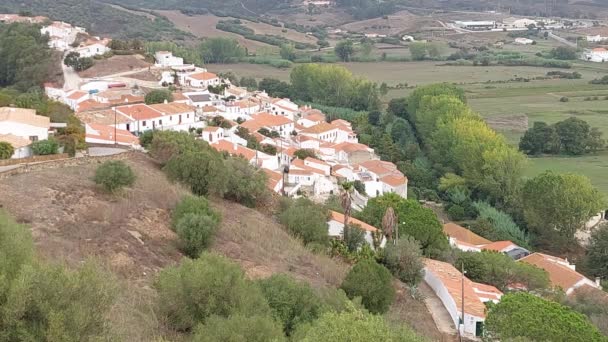 Vista Estática Alto Ângulo Sobre Cidade Velha Aljezur Algarve Portugal — Vídeo de Stock
