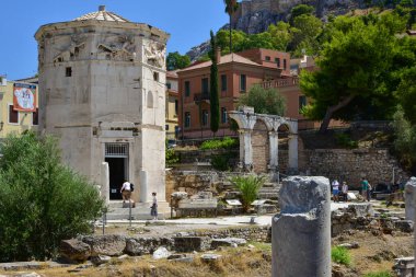 Atina, Yunanistan 'da Roman Agora' da Rüzgarlar Kulesi