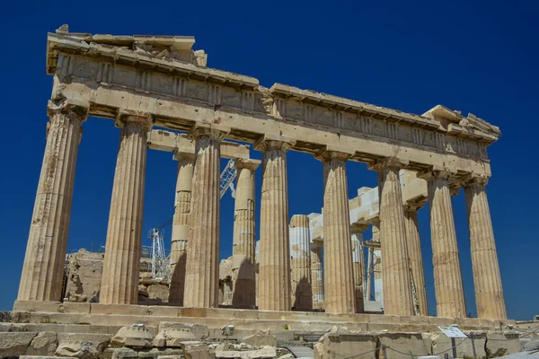 Parthenon Akropolen Utlänningar Grekisk — Stockfoto