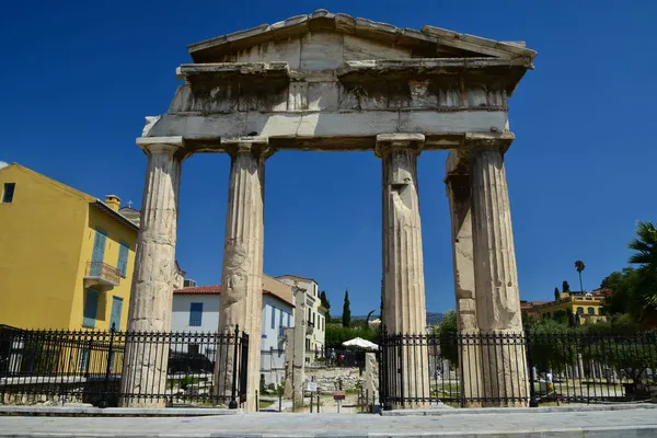 Portão Athena Archegetis Agora Roman Atenas Greece — Fotografia de Stock